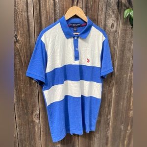 Blue & White on front/solid blue on back Ralph Lauren Polo